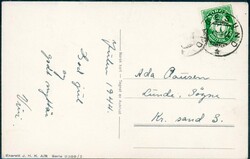 KJELL AUKRUST. Skispor med nordlys i bakgrunn "God Jul" (J.H.K. Serie ...