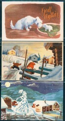 THORSRUD. Parti med 34 kort (ca. 2/3 er småformat), mest brukte. De ...