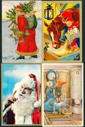 Parti 600 NISSEKORT, derav drøyt 40 småformat, men også mange ...