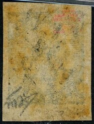 1. Ubrukt merke med rester av brunlig/gullig lim. Gode/brede marger ...