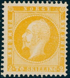 2. Friskt ubrukt merke med originalgummi. Stor hengsel/kleberester. ...