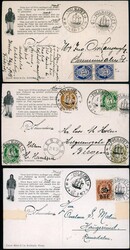 POLKORT "MAUD" OVER POLHAVET. Ni stk. polkort befordret med Maud. Tre ...