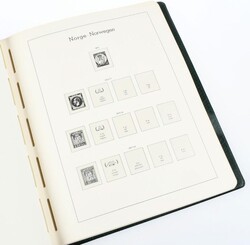 LEUCHTTURM SF-album. Rimelig velholdt bind 1855-1989 inkl. ark for ...