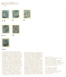 1-21. Dublettlott skillingsmerker i blandet kvalitet på albumsider ...