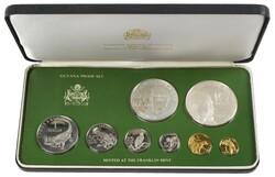 GUYANA. 1979 proof sett, inkl. 10 dollar og 5 dollar sølv (de 58,6 ...