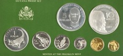 GUYANA. 1979 proof sett, inkl. 10 dollar og 5 dollar sølv (de 58,6 ...