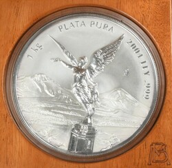 MEXICO. 1 kilo Libertad 2004 sølv 999. Diameter 11 cm. Eksklusivt ...