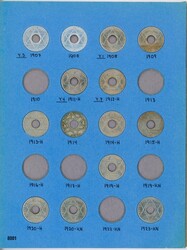 BRITISH WEST AFRICA. Samling i 7 myntpermer med 37 stk. 1/10 penny, 9 ...
