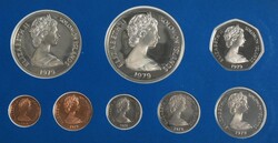 SOLOMONØYENE. 1979 proof sett, inkl. 10 dollar og 5 dollar sølv (de ...