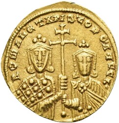 BYZANTIUM. Basil I the Macedonian, with Constantine. AD 867-886. AV ...