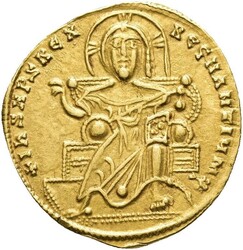 BYZANTIUM. Basil I the Macedonian, with Constantine. AD 867-886. AV ...