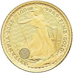 STORBRITANNIA. £10 2023 i .999 gull. Britannia. Kvalitet proof, vekt ...