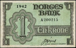 1 kr 1942 A LONDON . 200215, kv. 1+. NP 101