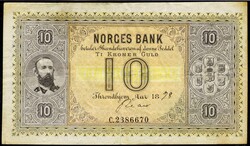 10 kr 1898 C. 2386670, i kv. 1+, liten brettrift nede. Signatur Rian. ...