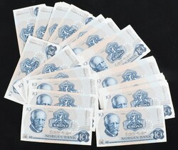 10 kr 1984 CG x 100 i rekkefølge, nr 5560401 til 5560500. ...