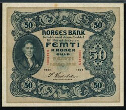 50 kr 1934 B.2470831, Cederholm, PMG 35. NP 32B