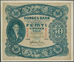 50 kr 1935 B.3517299. Kvalitet 1+. NP 32C