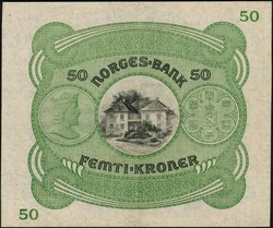 50 kr 1940 B.9664301, Meldahl Nielsen, kvalitet 1+/01. NP 32C