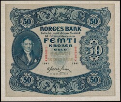 50 kr 1941 C. 2072245. Kvalitet god 1+. NP 32C