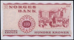 100 kr 1967 Z 0791249 (0-million) erstatningsseddel/replacement note. ...