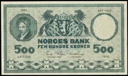 500 kr 1956 A 0774555 i kvalitet 0-. NP 64B