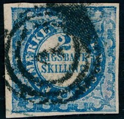 2. 2 RBS Thiele, med smale marger og med ett kraftig stempel