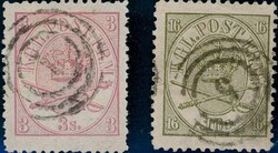 12A, 15A. 3 og 16 skilling linjetagget, med attester fra Nielsen: ...