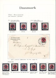 40-51. Parti på 10 albumsider, mange platefeil inl. 10 øre 1904 47x ...