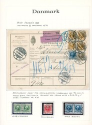 52-59. 8 albumsider, inkl. forsendelser til Paraguay (10 øre), China ...