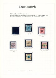 85-95. En flott samling 27-øres provisorier på 9 sider, en attest. ...