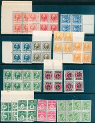 En duplisert samling fireblokker 1895-1930. (68.000)