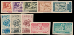 1948, UNESCO issue, 10p-40p and 7.50p-75p, postage and air post, ...