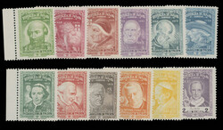 1955, Pope Pius issue, complete unissued set of 12, all with sheet ...