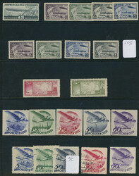 COLLECTION OF AIR POST ISSUES: 1922-49, over 60 mint stamps (4 - used ...