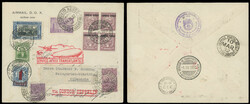 ZEPPELIN FLIGHT: 1932 (March 26-29), 1st Return SAF mixed franking ...