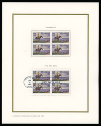 1989, 100th Anniversary of the Montana Statehood, imperforate plate ...