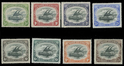 1901, Lakatoi, ½p-2s6p, complete set of eight, printed on thick ...