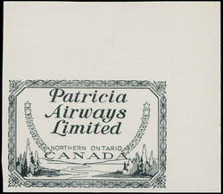 1928, Patricia Airways Limited, basic design proof in black without ...