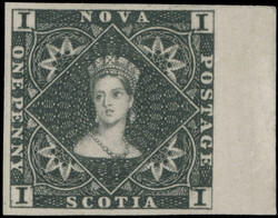 1851, Queen Victoria, Chalon Head, imperforate right margin plate ...