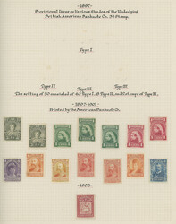 VALUABLE COLLECTION ON PAGES: 1897-1947, about 300 mint stamps neatly ...