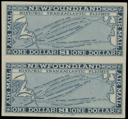 1931, Routes of the Historic Trans-Atlantic Flights, $1 blue, ...