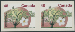 1991, McIntosh Apple, 48c multicolored, horizontal imperforate pair, ...