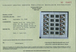 1992, Canada in Space, 42c x2 multicolored, top left corner sheet ...