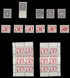 COLLECTION BALANCE: 1906-74, 117 mostly mint stamps (8 - used), ...