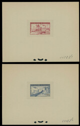 1951, Airplanes over Oasis and Murzuch, 100fr dark blue, and 200fr ...