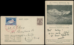 MOUNT EVEREST EXPEDITION: 1924 (October 16), specially printed ...