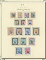 1906-58, black overprint ''O.S.G.S.'' on 10p violet and black; 49 ...