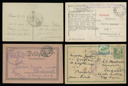 MILITARY POSTAL HISTORY GROUP: 1917-20, 38 items, including 32 field ...