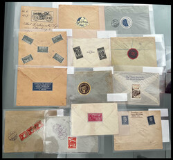 ADVERTISING AND DIFFERENT PRE-PRINTED ITEMS: 1919-39, 122 items, ...