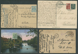 POSTAL HISTORY GROUP: 1919-41, 112 postcards or covers, including 3 ...